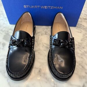 Stuart Weitzman Glossy Black Loafers